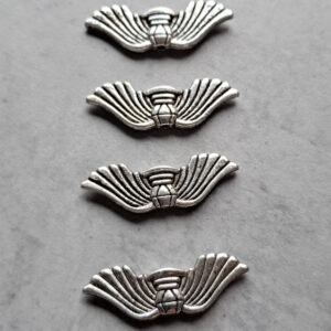 engelenvleugel zilver 30 mm x 18 mm 4 stuks
