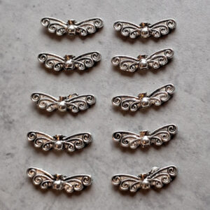 engelenvleugel zilver 21 mm x 5 mm 10 stuks