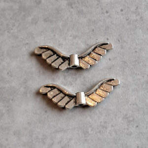engelenvleugel zilver 26 mm x 5 mm 2 stuks