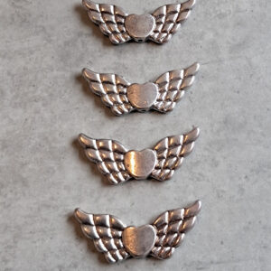 engelenvleugel hart zilver 40 mm x 20 mm 4 stuks