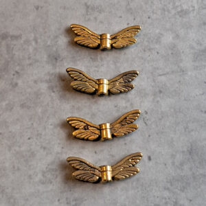 libellevleugel antiek goud 20 mm 5 mm 4 stuks