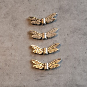 libellevleugel zilver 20 mm x 7 mm 4 stuks
