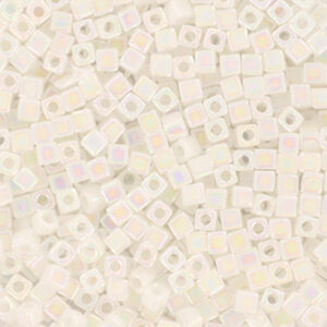 471 miyuki cubes 1.8 mm opaque AB white 5 gram