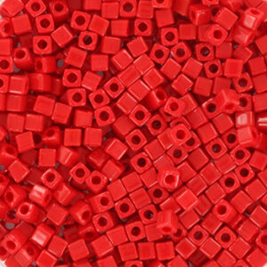 408 miyuki cubes 1.8 mm opaque red 5 gram