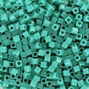 412 miyuki cubes 1.8 mm opaque turquoise green 5 gram