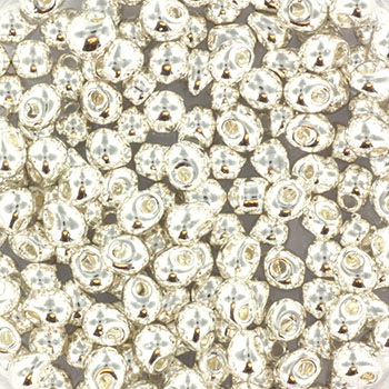 961 miyuki drop 3.4 mm bright sterling plated 5 gram