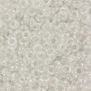 420 miyuki spacer 3 x 1.3 mm ceylon white pearl 5 gram