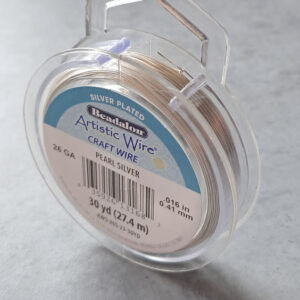 artistic wire silver plated pearl silver 26 GA 27.4 meter