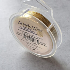 artistic wire bare yellow brass 24 GA 18.29 meter