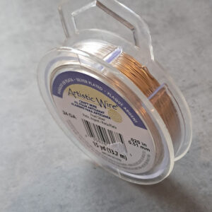 artistic wire silver plated pearl silver 24 GA 13.7 meter