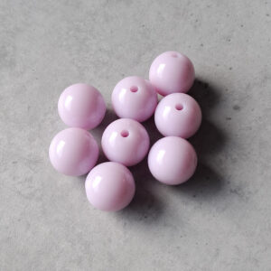 kraal acryl pastel lilac DQ 14 mm 8 stuks