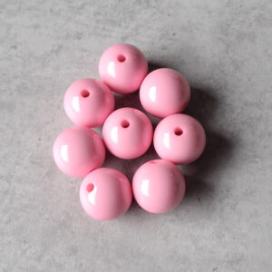 kraal acryl shiny light pink 14 mm 8 stuks