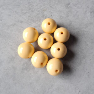 kraal acryl shiny daffodil yellow 14 mm 8 stuks