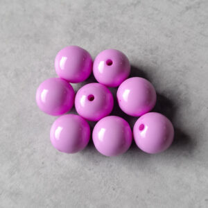 kraal acryl shiny lavender purple 14 mm 8 stuks