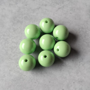 kraal acryl shiny light green 14 mm 8 stuks