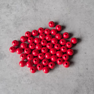 kraal acryl shiny red 8 mm 50 stuks