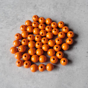 kraal acryl shiny terracotta 8 mm 50 stuks