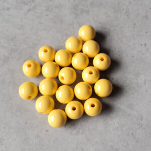 kraal acryl shiny yellow 10 mm 20 stuks
