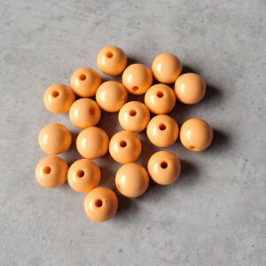kraal acryl shiny orange 10 mm 20 stuks
