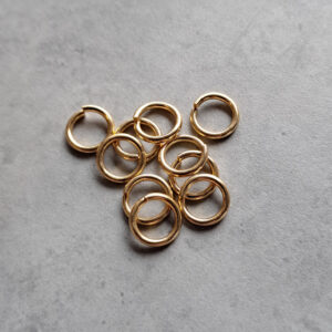 *buigring goud SS 8 mm 10 stuks