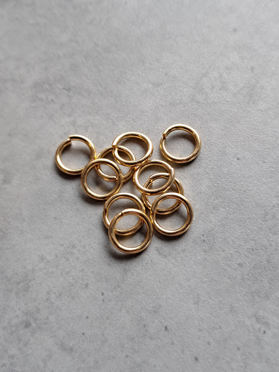 *buigring goud SS 8 mm 10 stuks