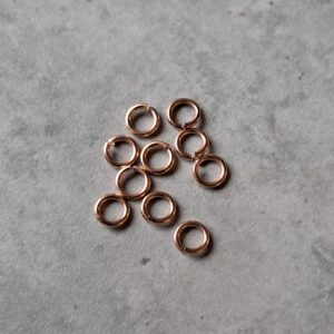 *buigring rose goud DQ 4.5 mm 10 stuks