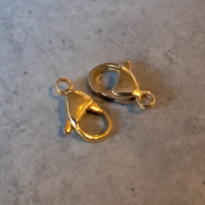 *karabijnsluiting goud SS 15 mm 2 stuks