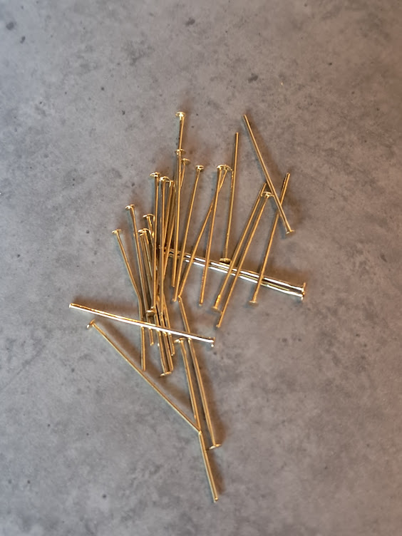 *nietstift goud DQ nikkelvrij 25 mm 25 stuks