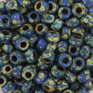 4516 miyuki rocailles 6/0 opaque picasso dark teal 5 gram