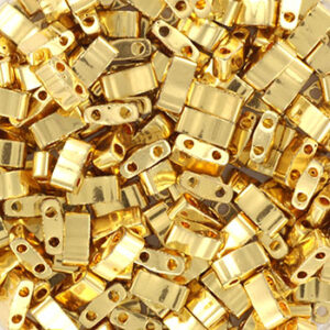 191 miyuki half tila 24 kt gold plated 3 gram