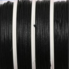 waxkoord 1 mm zwart rol 20 meter