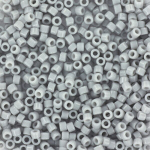 1139 miyuki delica 11/0 opaque ghost gray 5 gram