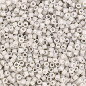 2366 miyuki delica 11/0 duracoat opaque dyed cloud grey 5 gram