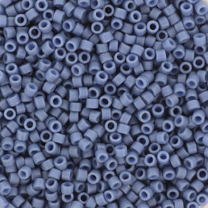 2408 miyuki delica 11/0 opaque matte steel blue 5 gram