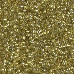 124 miyuki delica 11/0 transpatent lustered lime 5 gram