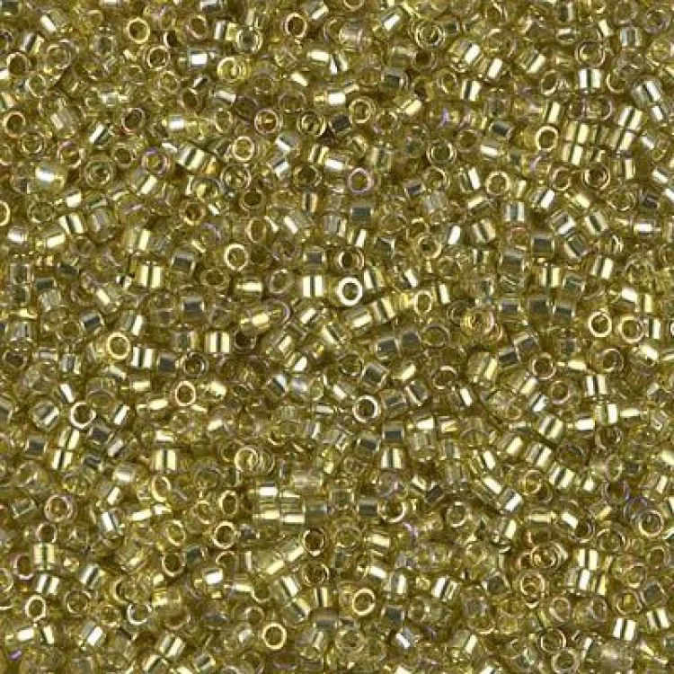 124 miyuki delica 11/0 transpatent lustered lime 5 gram