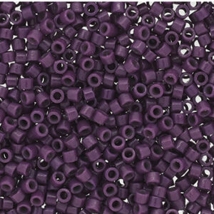 2360 miyuki delica 11/0 duracoat opaque dyed medium purple 5 gram