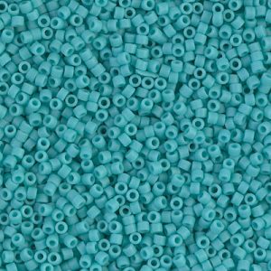 759 miyuki delica 11/0 matte opaque turquoise green 5 gram