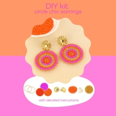 DIY kit circle chic - roze oranje
