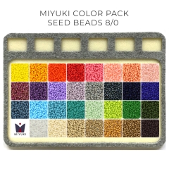 miyuki collorpack met 31 kleuren rocailles 8/0