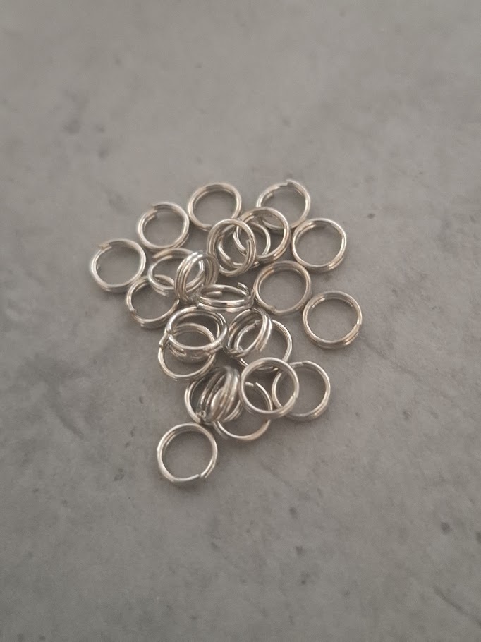 splitring zilver 5 mm 25 stuks