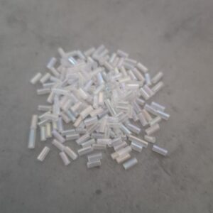 bugles 4 mm transparent mat AB 5 gram