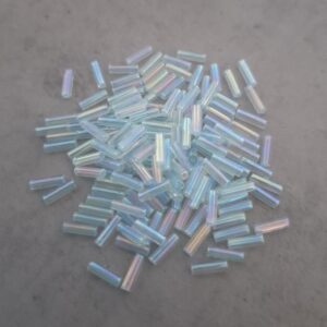 bugles 6 mm licht blauw AB 5 gram